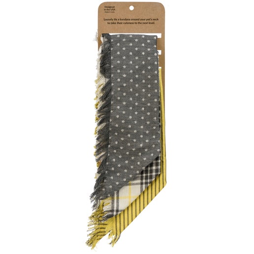 Plaid & Dots Bandana Set